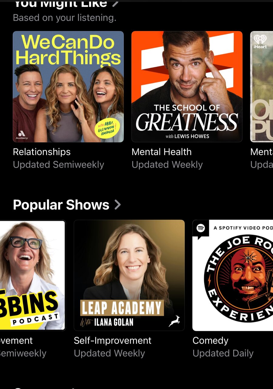 Leap Academy Podcast with Ilana Golan featured among Apple Podcasts' Popular Shows