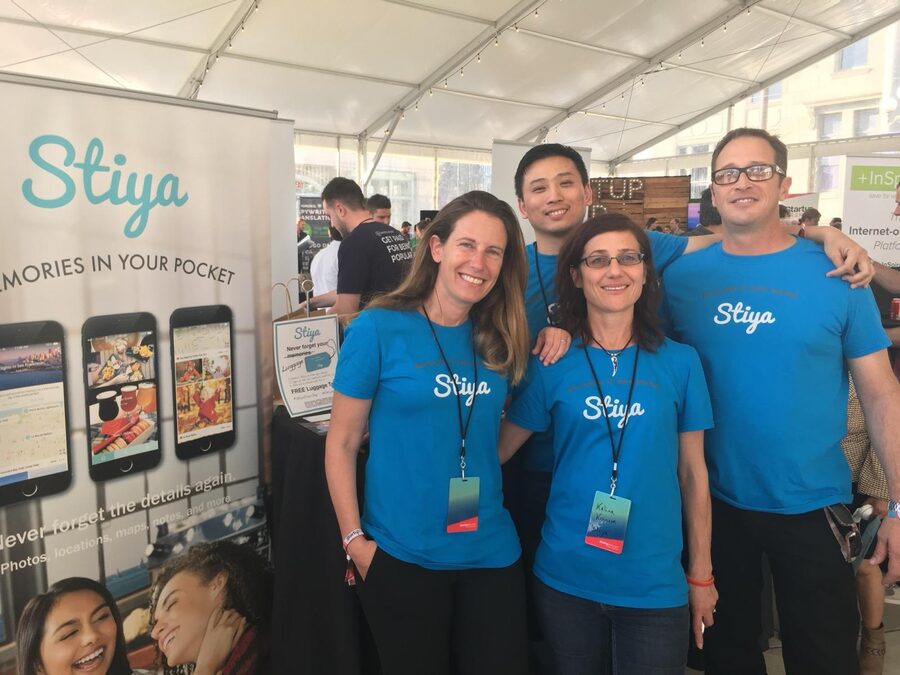 The Stiya team at a startup conference